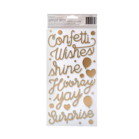 מדבקות Confetti Wishes Collection - Phrase